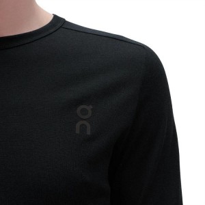 Camiseta On Cloud Merino Long-T Hombre Black | UY_ON8747