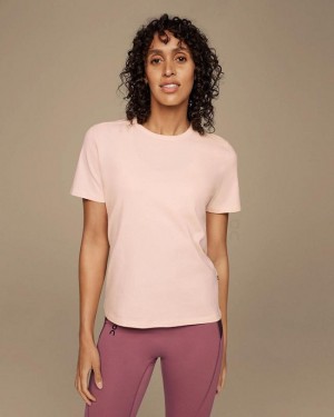 Camiseta On Cloud On-T Mujer Rose | UY_ON8943