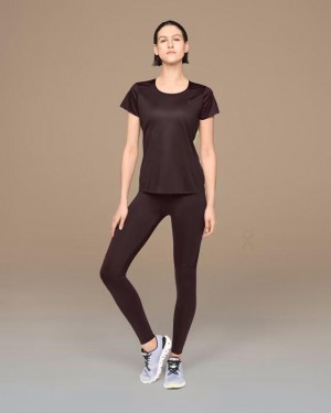 Camiseta On Cloud Performance-T Mujer Brown | UY_ON8490