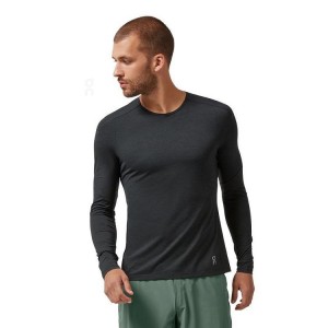 Camiseta On Cloud Performance Long-T Hombre Black | UY_ON9101