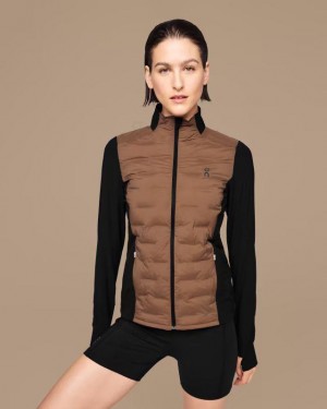 Chaquetas On Cloud Climate Mujer Brown / Black | UY_ON8657