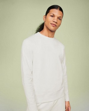 Sudadera On Cloud Crew Neck Hombre White | UY_ON8640