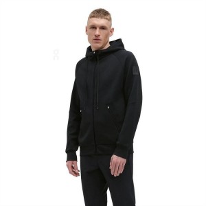 Sudadera On Cloud Zipped Hombre Black | UY_ON1181