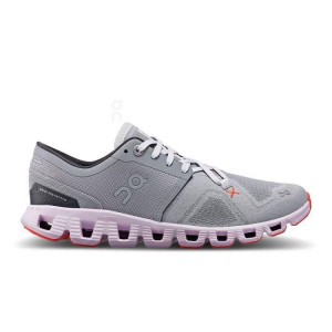 Zapatillas Running On Cloud Cloud X 3 Mujer Grey / Purple | UY_ON8696