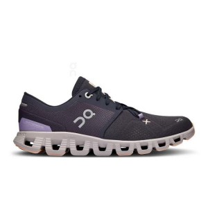 Zapatillas Running On Cloud Cloud X 3 Mujer Black / Purple | UY_ON8280