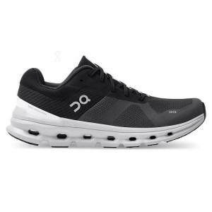 Zapatillas Running On Cloud Cloudrunner Wide Hombre Black / White | UY_ON8958