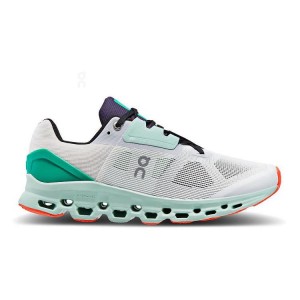 Zapatillas Running On Cloud Cloudstratus Hombre White / Turquoise | UY_ON9040