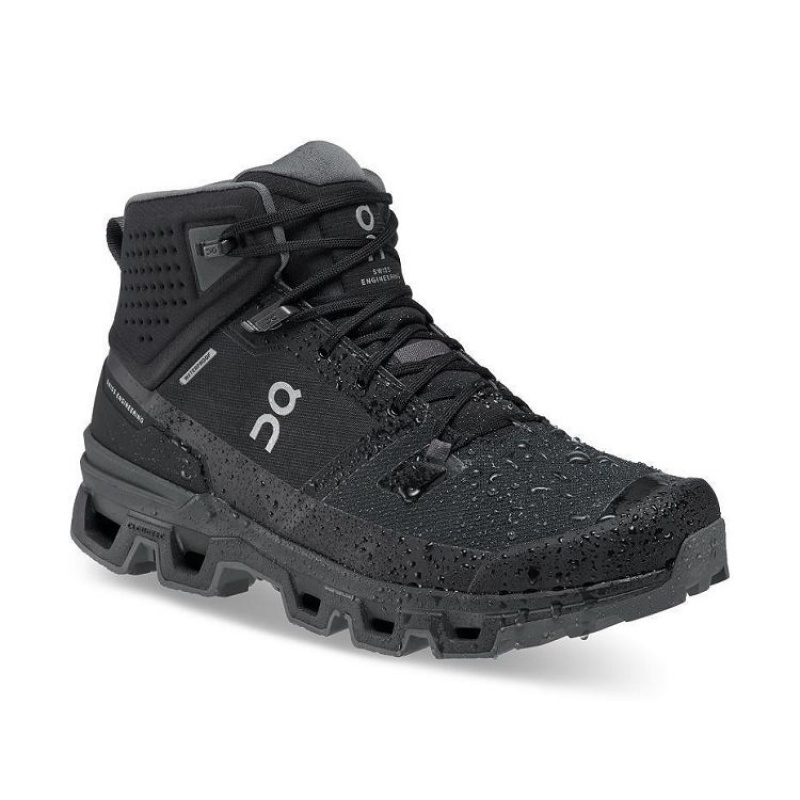 Botas Trekking On Cloud Cloudrock 2 Waterproof Hombre Black | UY_ON8756