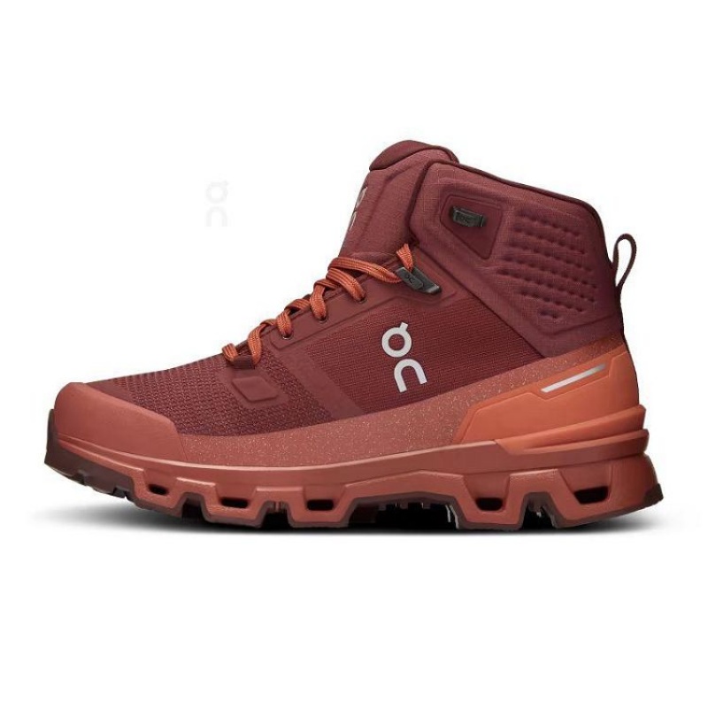 Botas Trekking On Cloud Cloudrock 2 Waterproof Mujer Burgundy | UY_ON8764