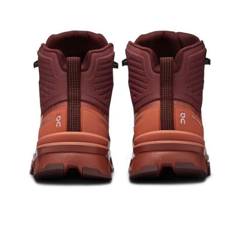 Botas Trekking On Cloud Cloudrock 2 Waterproof Mujer Burgundy | UY_ON8764