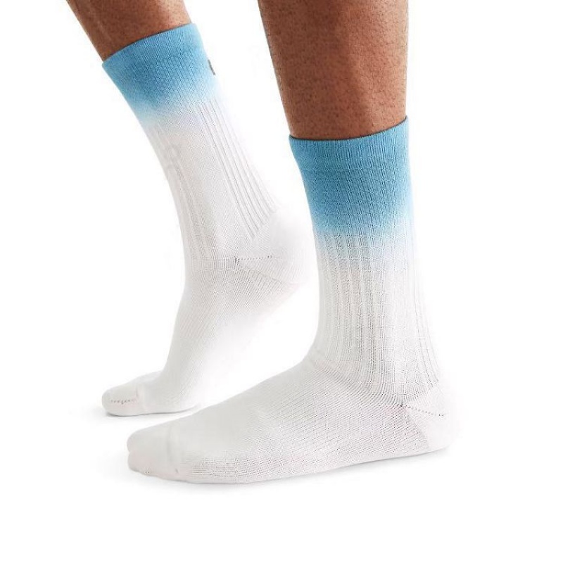 Calcetines On Cloud All-Day Hombre White / Azure | UY_ON8075