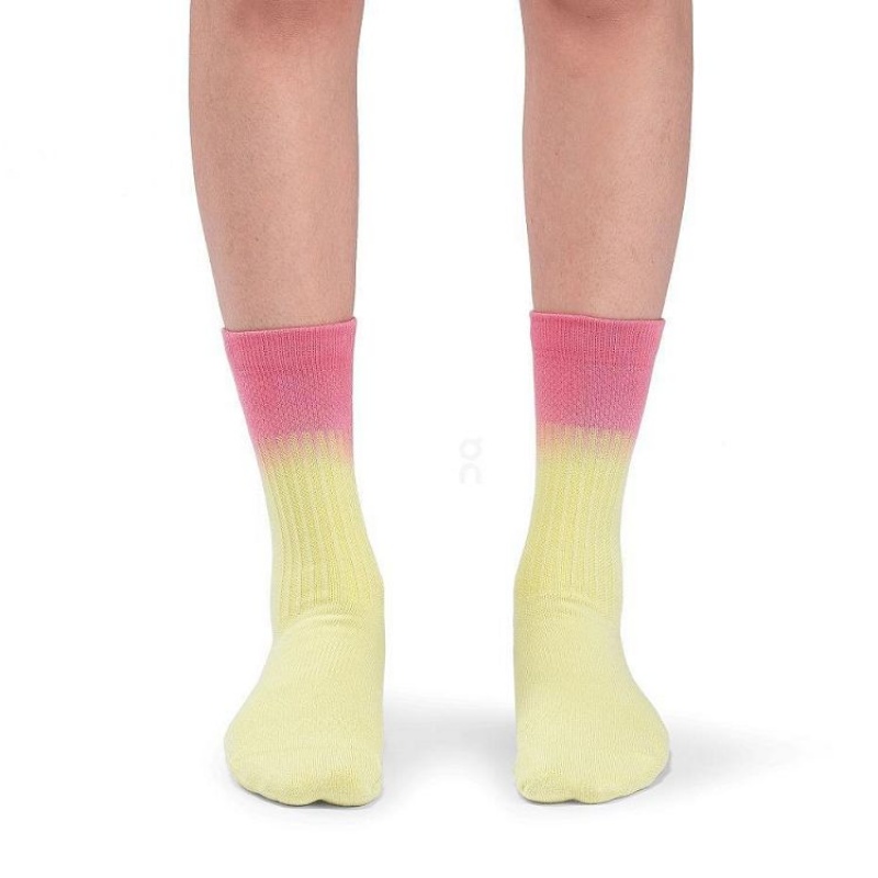 Calcetines On Cloud All-Day Mujer Pink / Yellow | UY_ON8515