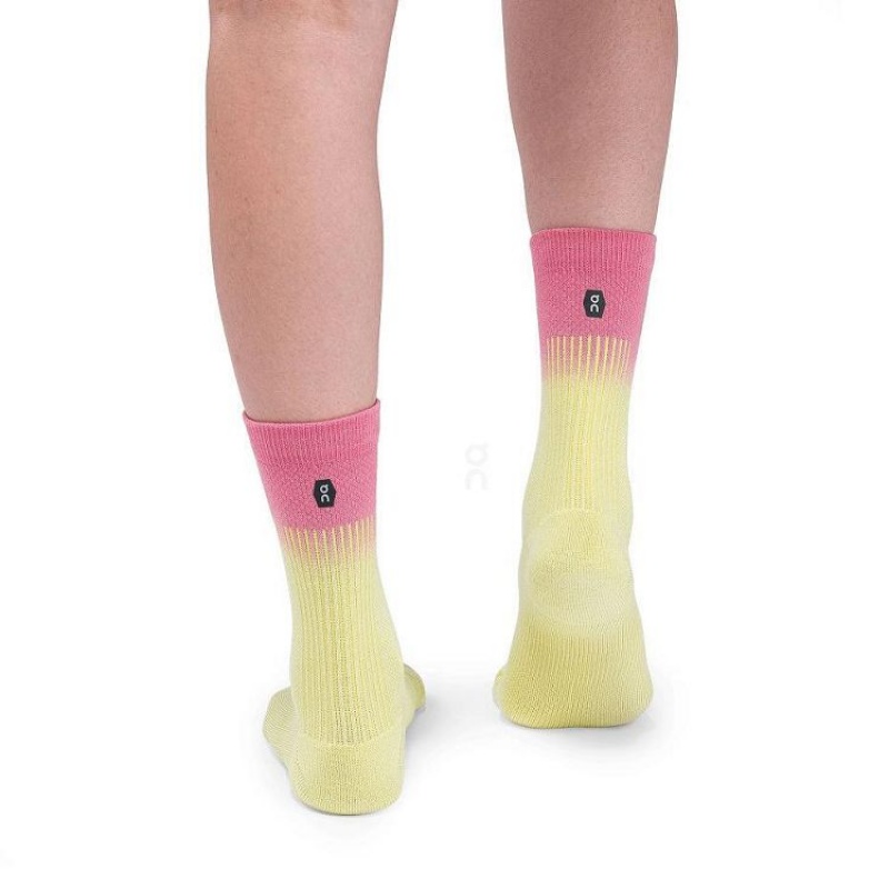 Calcetines On Cloud All-Day Mujer Pink / Yellow | UY_ON8515