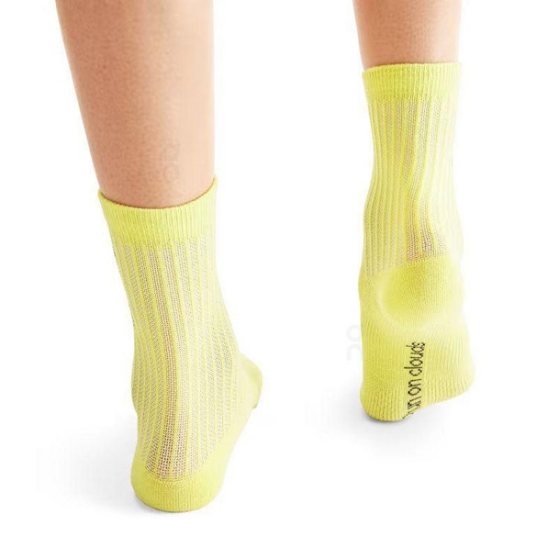 Calcetines On Cloud Logo 3-Pack Hombre Blue / White / Yellow | UY_ON8781