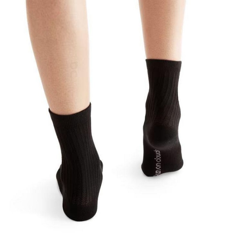 Calcetines On Cloud Logo 3-Pack Hombre Black | UY_ON8051