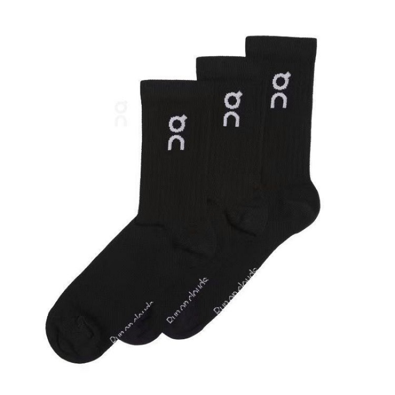 Calcetines On Cloud Logo 3-Pack Hombre Black | UY_ON8051