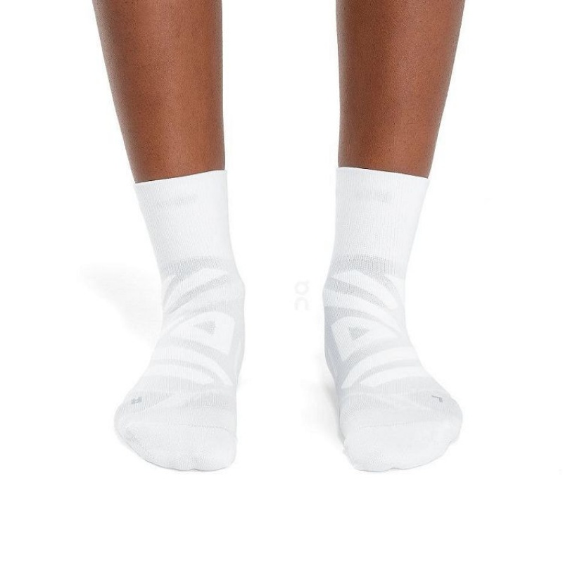 Calcetines On Cloud Performance Mid Hombre White | UY_ON8469