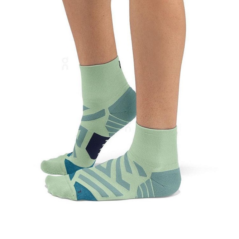 Calcetines On Cloud Performance Mid Hombre Turquoise | UY_ON8035