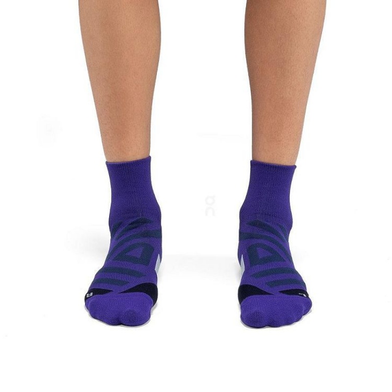 Calcetines On Cloud Performance Mid Hombre Purple | UY_ON9030