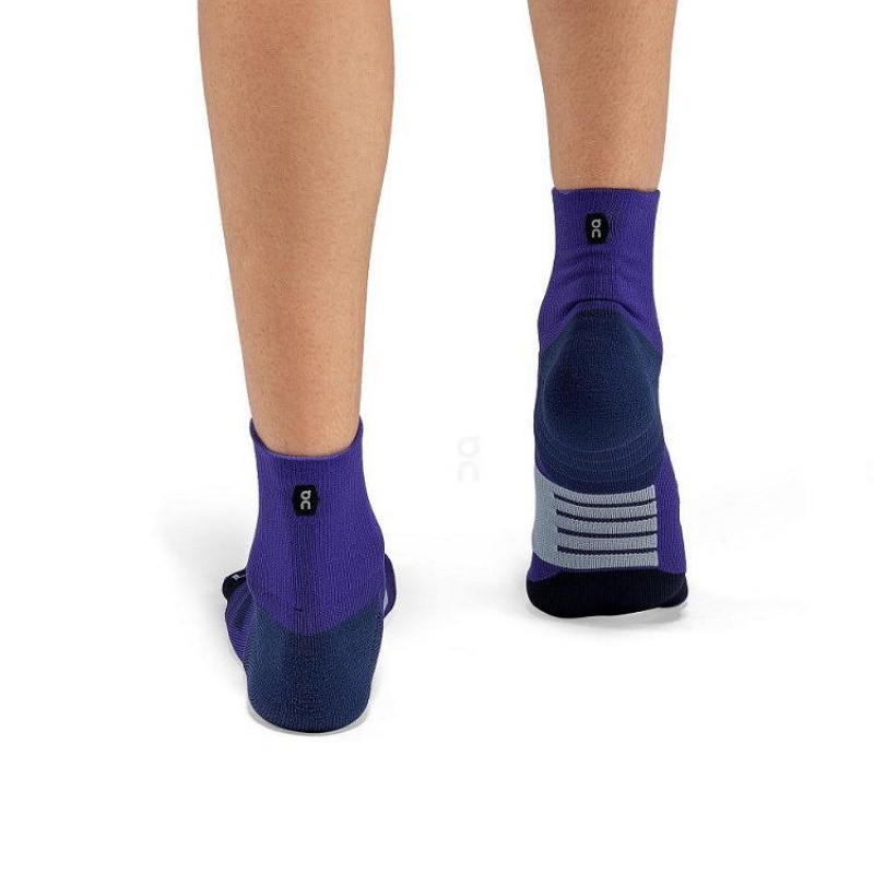 Calcetines On Cloud Performance Mid Hombre Purple | UY_ON9030