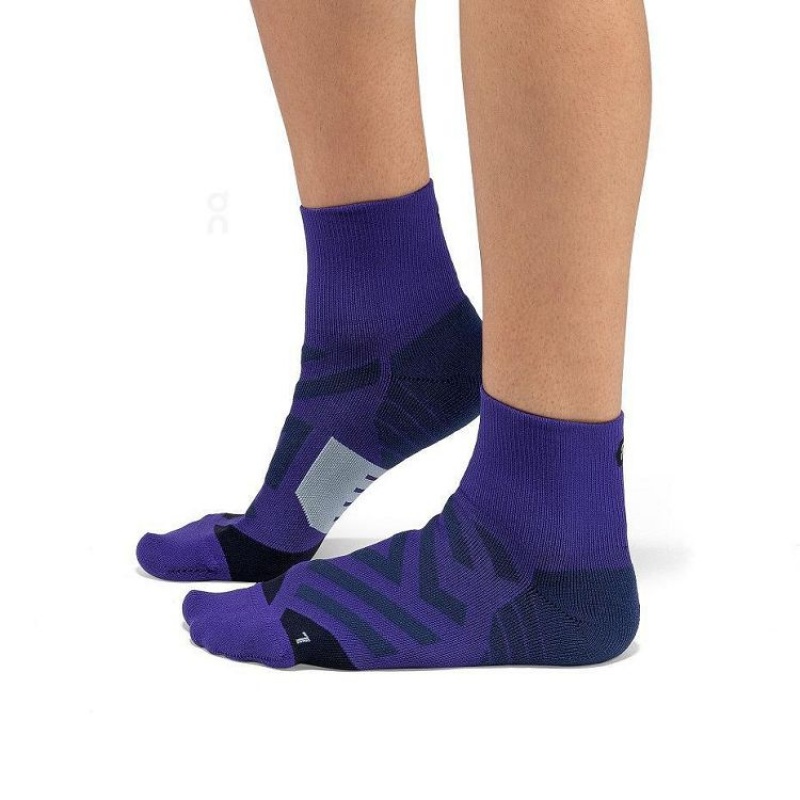 Calcetines On Cloud Performance Mid Hombre Purple | UY_ON9030