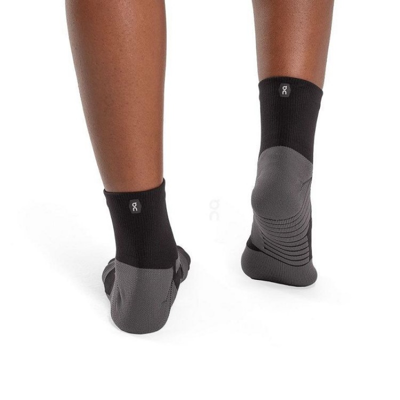 Calcetines On Cloud Performance Mid Mujer Black | UY_ON8395