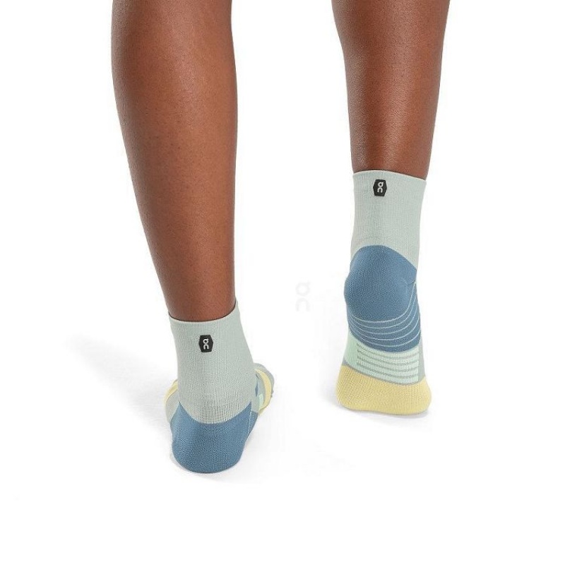 Calcetines On Cloud Performance Mid Mujer Light Blue | UY_ON8952