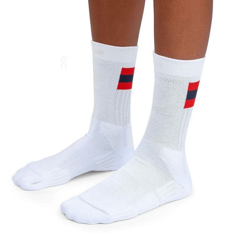 Calcetines On Cloud Tennis Hombre White / Red | UY_ON8063