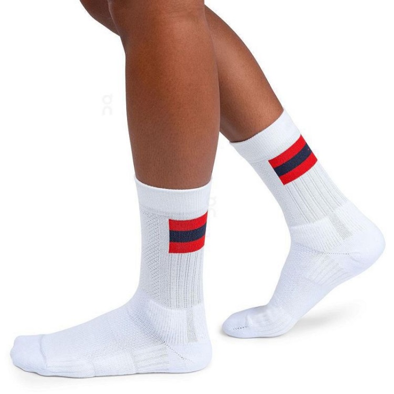 Calcetines On Cloud Tennis Hombre White / Red | UY_ON8063