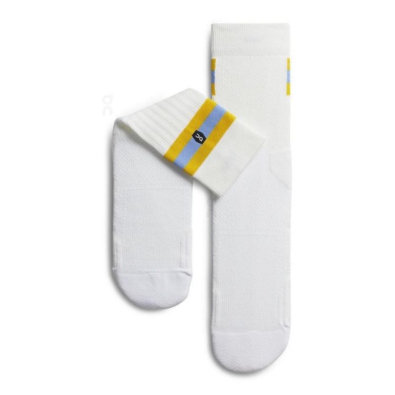 Calcetines On Cloud Tennis Mujer White / Yellow | UY_ON8884