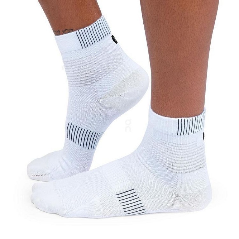 Calcetines On Cloud Ultralight Mid Hombre White | UY_ON8333