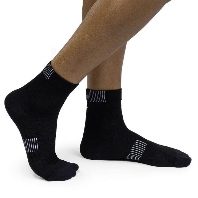 Calcetines On Cloud Ultralight Mid Hombre Black | UY_ON8913