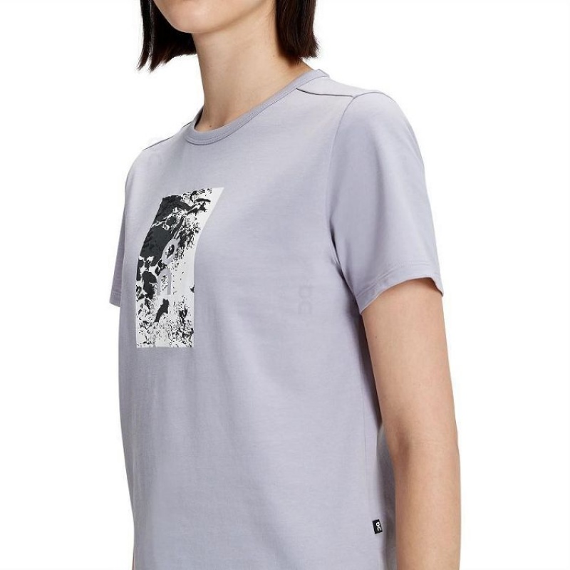 Camiseta On Cloud Estampadas-T Mujer Grey | UY_ON8983