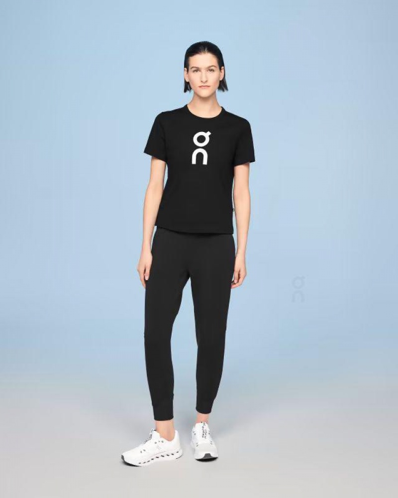 Camiseta On Cloud Estampadas Mujer Black / White | UY_ON8468