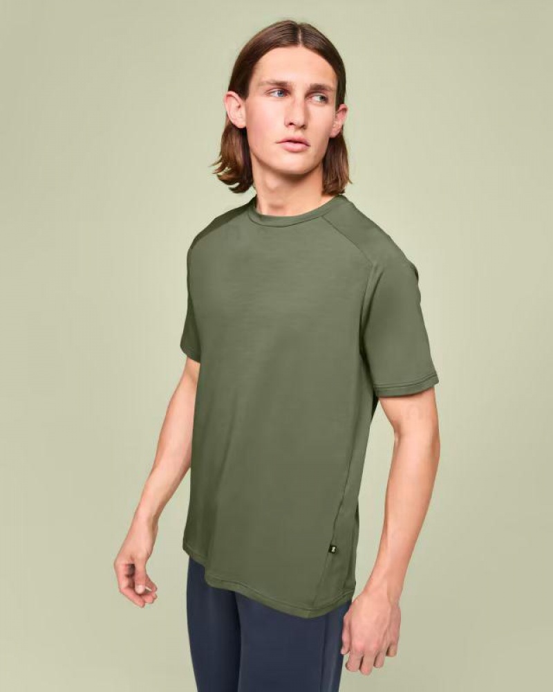 Camiseta On Cloud Focus-T Hombre Olive | UY_ON8508