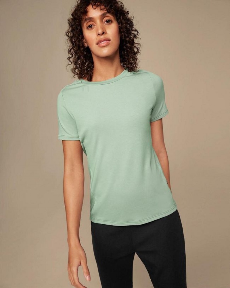 Camiseta On Cloud Focus-T Mujer Green | UY_ON9058