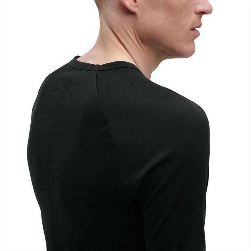 Camiseta On Cloud Merino-T Hombre Black | UY_ON8586