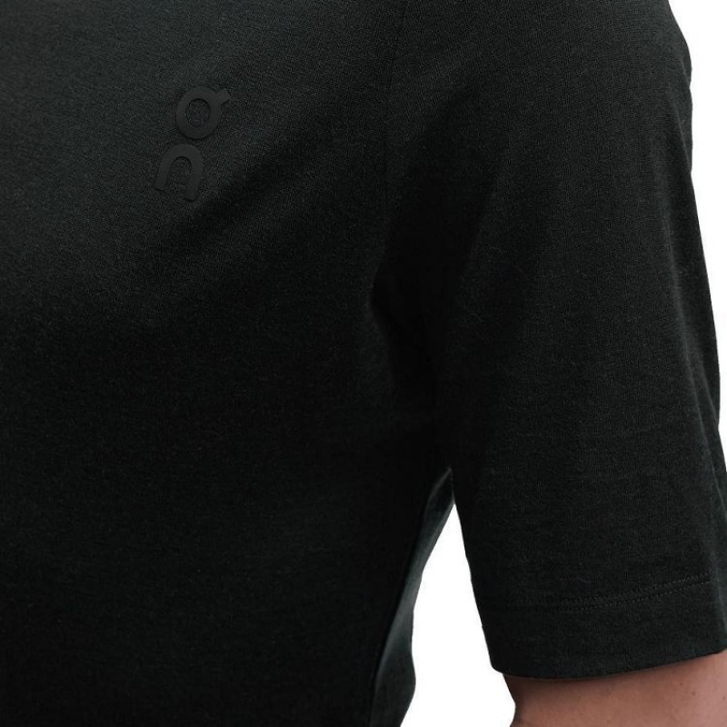 Camiseta On Cloud Merino-T Hombre Black | UY_ON8586