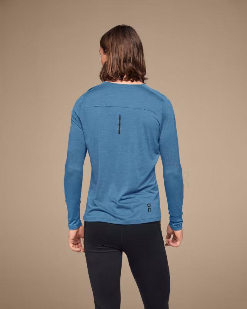 Camiseta On Cloud Performance Long-T Hombre Blue | UY_ON8953