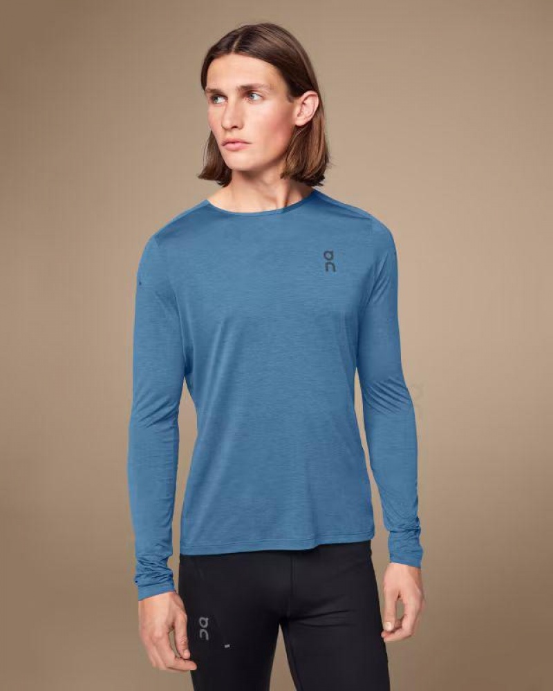 Camiseta On Cloud Performance Long-T Hombre Blue | UY_ON8953