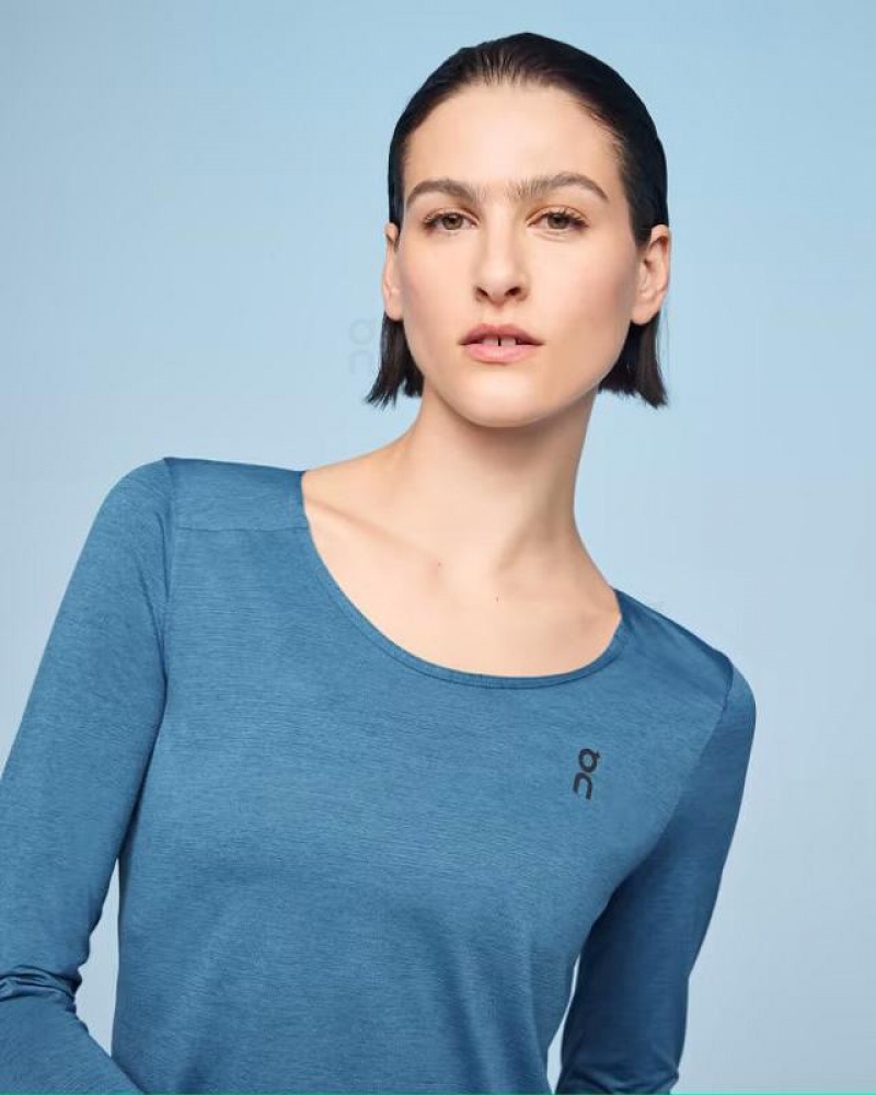 Camiseta On Cloud Performance Long-T Mujer Blue | UY_ON8080