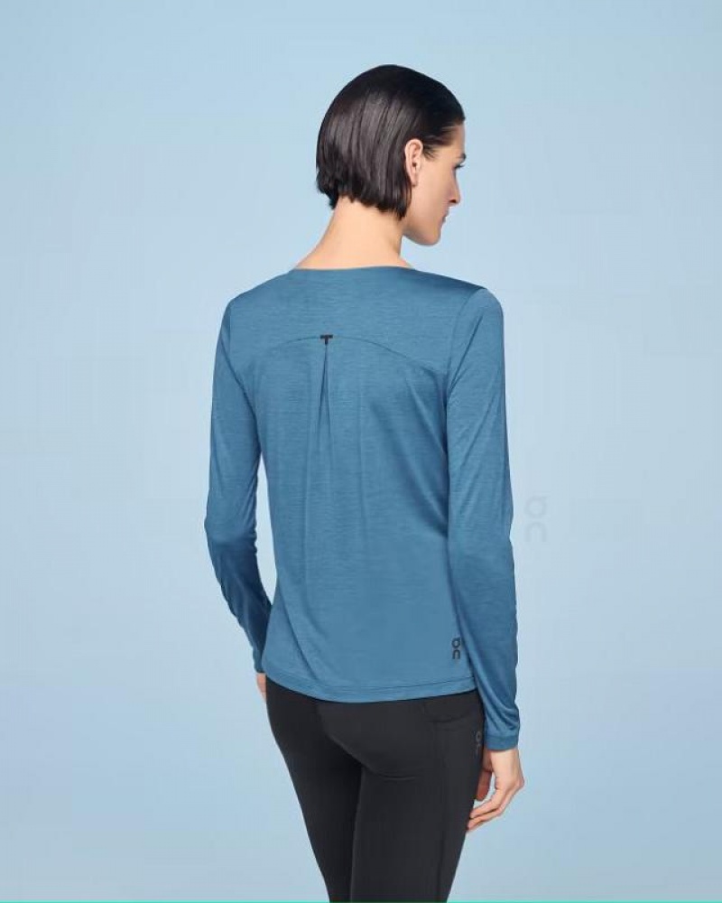 Camiseta On Cloud Performance Long-T Mujer Blue | UY_ON8080