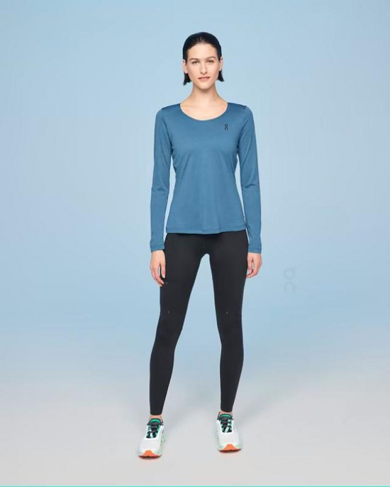 Camiseta On Cloud Performance Long-T Mujer Blue | UY_ON8080