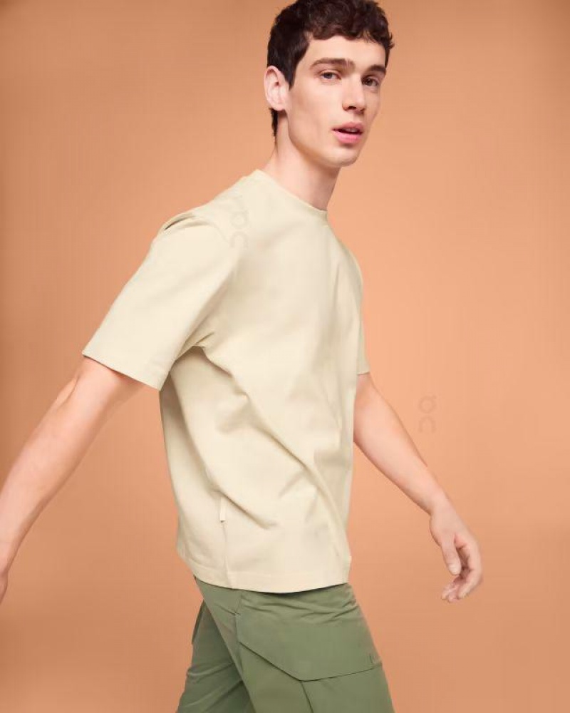 Camiseta On Cloud Studio-T Hombre Beige | UY_ON8876