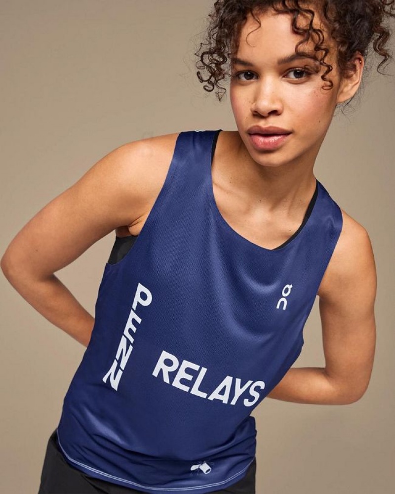 Camiseta sin Manga On Cloud Penn Relays Singlet Hombre Navy | UY_ON9152