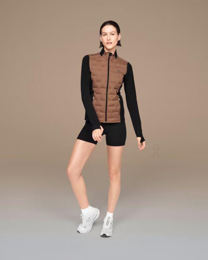 Chaquetas On Cloud Climate Mujer Brown / Black | UY_ON8657