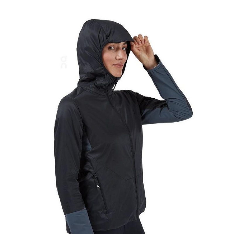 Chaquetas On Cloud Insulator Mujer Black / Blue | UY_ON9083