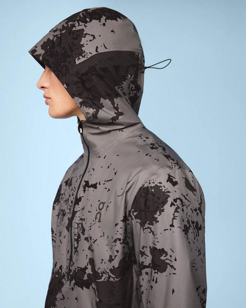 Chaquetas On Cloud Waterproof Anorak Hombre Grey / Black | UY_ON9158