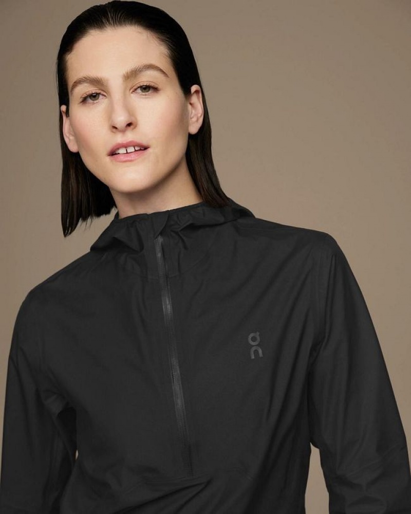 Chaquetas On Cloud Waterproof Anorak Mujer Black | UY_ON8432