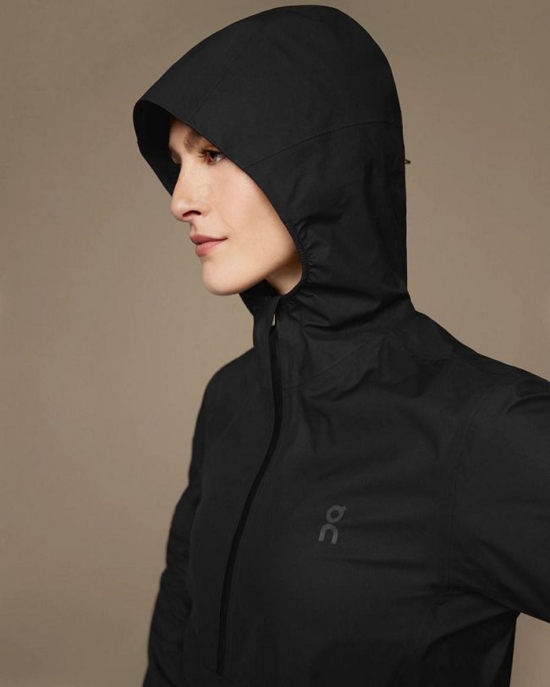 Chaquetas On Cloud Waterproof Anorak Mujer Black | UY_ON8432